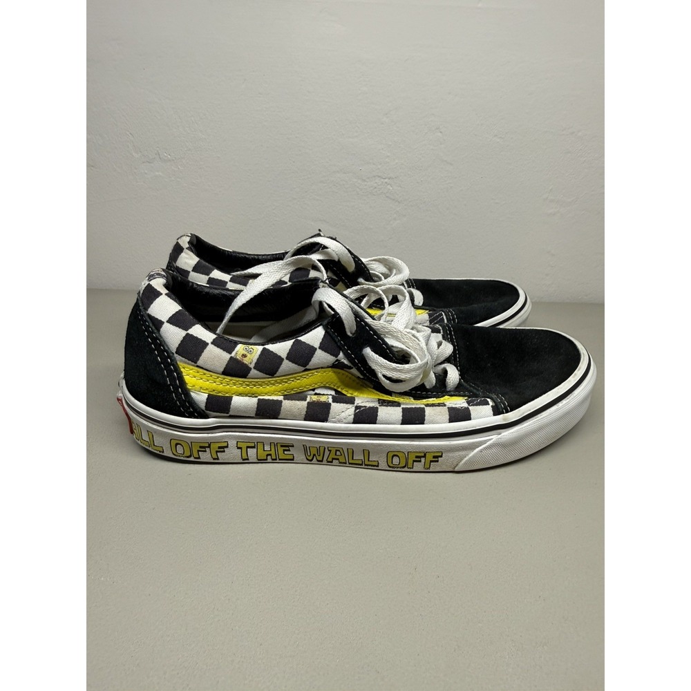 Vans SpongeBob SquarePants Old Skool Checkerboard Skate Shoes Mens 7 Womens 8.5